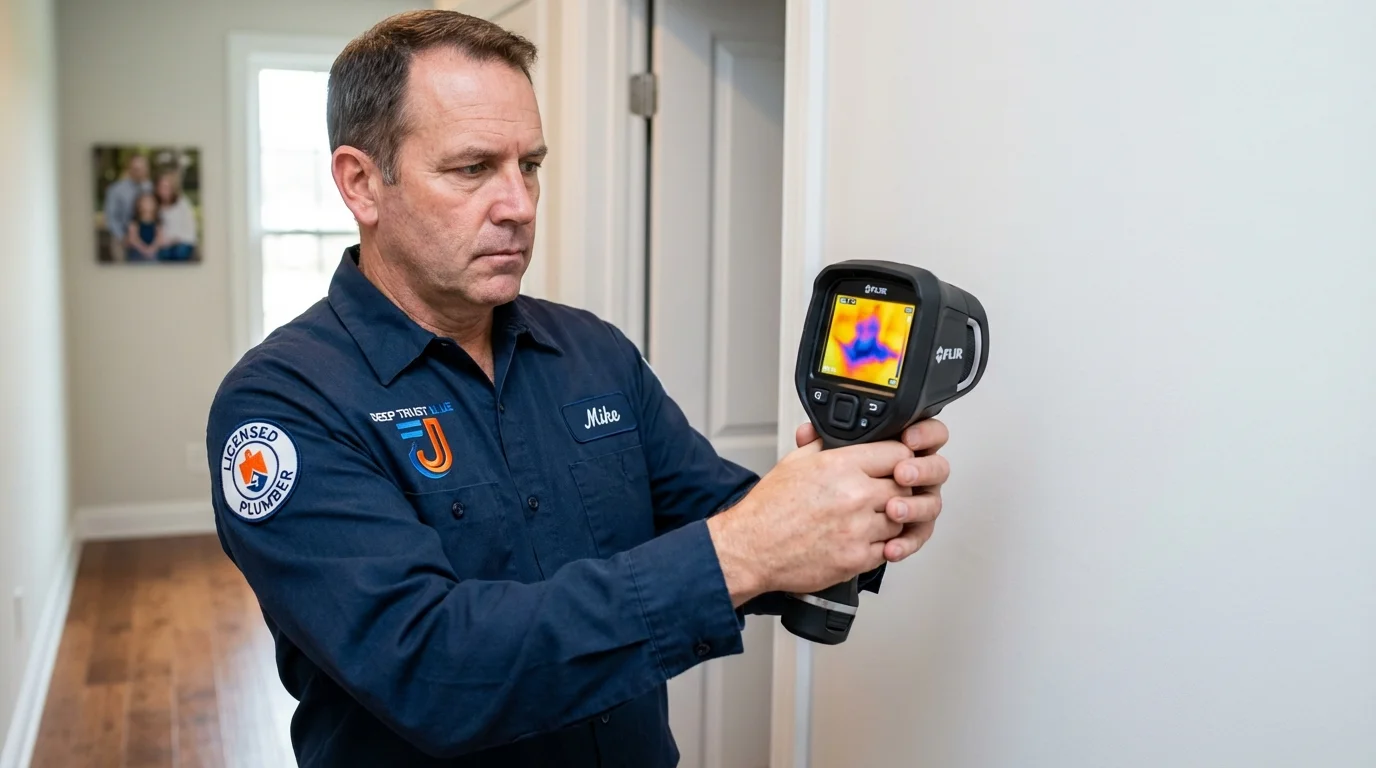 Thermal imaging leak detection by Johns Plumbing LLC in Millbury